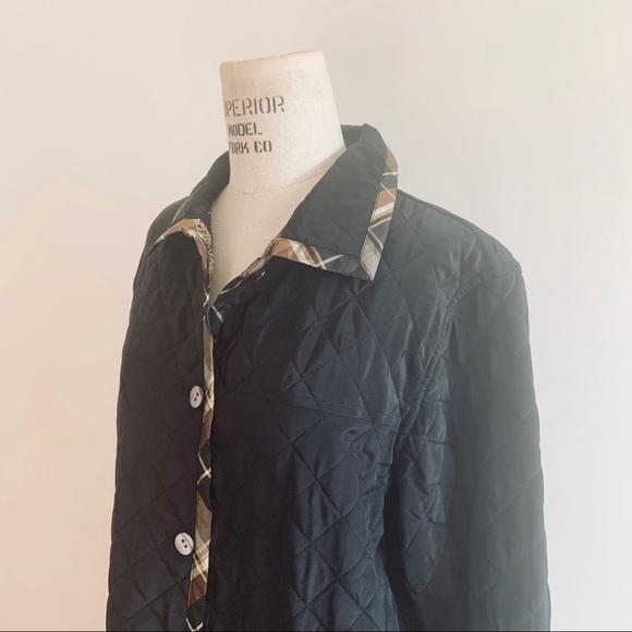 ❌SOLD❌ Vintage 90s Silk Quilted Long Line Coat - Picture 7 of 7